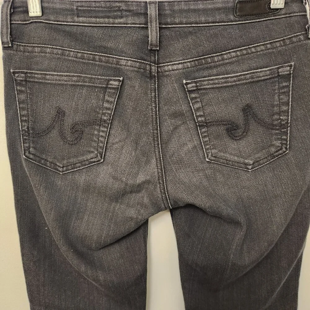 AG Adriano Goldschmied Jeans The Stevie Slim Straight Leg Jean Black 27R 30x30‎